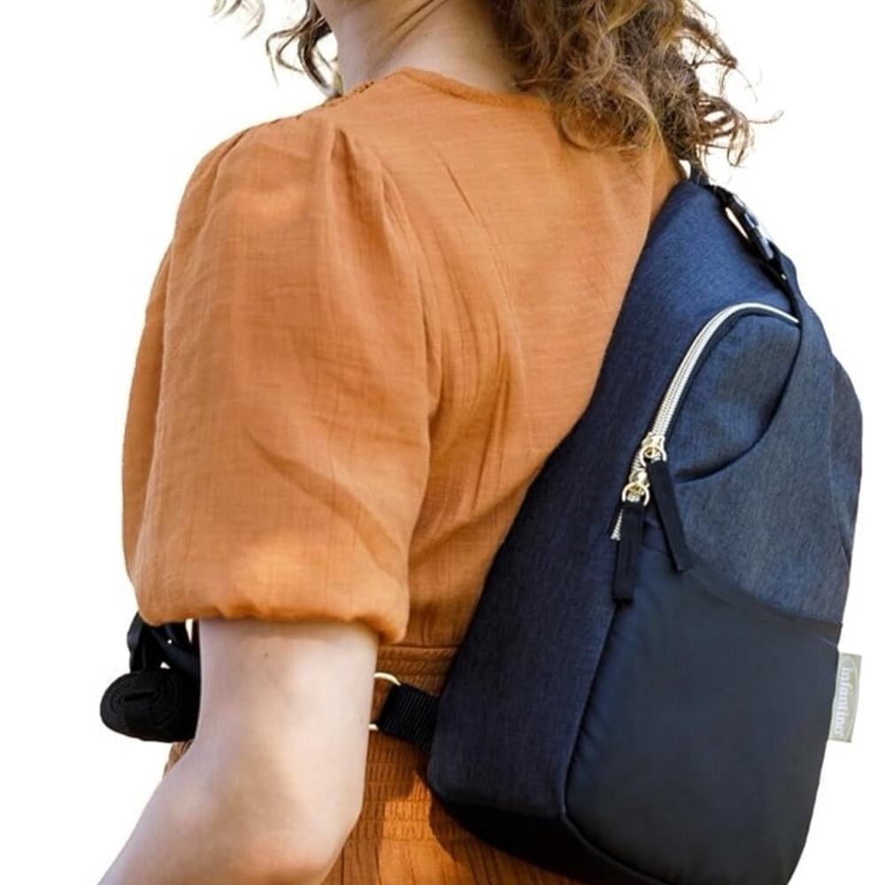 Infantino Crossbody Diaper Bag - Lightweight, Spacious & Stylish for On-The-Go P